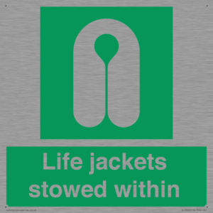 Life jackets stowed within